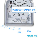 mag 目覚まし時計 子供 T807 通販 ノア精密 非電波 目覚し時計 置き時計 置時計 アラーム時計 目覚まし 時計 卓上時計 アナログ 電池式 かわいい おしゃれ スヌーズ 男の子 女の子