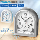 mag 目覚まし時計 子供 T807 通販 ノア精密 非電波 目覚し時計 置き時計 置時計 アラーム時計 目覚まし 時計 卓上時計 アナログ 電池式 かわいい おしゃれ スヌーズ 男の子 女の子