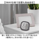 温湿度計 デジタル時計 MAG TH106 通販 ノア精密 湿度計 温度計 マグネット 室温計 小型 置き時計 置時計 デジタル デジタル温度計 デジタル湿度計 掛け時計 掛時計 電池式 コイン電池