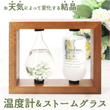 茶谷産業 温度計 ストームグラス 通販 温度計＆ストームグラス 置物 卓上 オブジェ 飾り オーナメント デコレーション サイエンス 科学 ブラウン おしゃれ かわいい ギフト 贈り物
