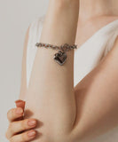 ブレスレット ハート 通販 レディース ハートブレスレット チェーンブレスレット マンテルブレスレット アクセサリー アクセ Diamond Hearts ダイヤモンドハーツ ハートチャーム かわいい