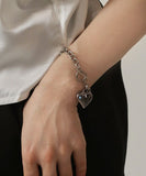 ブレスレット ハート 通販 レディース ハートブレスレット チェーンブレスレット マンテルブレスレット アクセサリー アクセ Diamond Hearts ダイヤモンドハーツ ハートチャーム かわいい