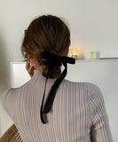 リボン ヘアクリップ ２本セット 通販 ダイヤモンドハーツ har-0040 Diamond Hearts ヘアアクセサリー レディース 大きめ ヘアアクセ 髪留め 上品 ベロア 結婚式 大人 かわいい ブラック