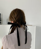 リボン ヘアクリップ ２本セット 通販 ダイヤモンドハーツ har-0040 Diamond Hearts ヘアアクセサリー レディース 大きめ ヘアアクセ 髪留め 上品 ベロア 結婚式 大人 かわいい ブラック