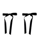 リボン ヘアクリップ ２本セット 通販 ダイヤモンドハーツ har-0040 Diamond Hearts ヘアアクセサリー レディース 大きめ ヘアアクセ 髪留め 上品 ベロア 結婚式 大人 かわいい ブラック