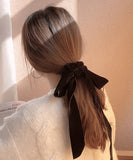 ベロア リボン シュシュ 通販 ダイヤモンドハーツ har-0150 Diamond Hearts ヘアアクセサリー ヘアゴム ヘアアクセ 大きめ 髪留め かわいい 結婚式 ベルベット レディース ブラック 黒