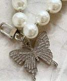 バッグチャーム 大人 おしゃれ 通販 キーチャーム スマホハンドストラップ バックチャーム キーホルダー ストラップ スマホ 手首 可愛い パール かわいい オシャレ ハート 蝶々 キラキラ