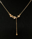 ネックレス レディース 通販 ダイヤモンドハーツ nec-0070 Diamond Hearts アクセサリー リーフネックレス 女性 誕生日 彼女 シンプル おしゃれ かわいい ギフト プレゼント カジュアル