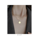 ネックレス レディース シンプル 通販 ペンダント 2連ネックレス コインネックレス レディースジュエリー アクセサリー 大人 かわいい おしゃれ 可愛い オシャレ 大人っぽい カジュアル