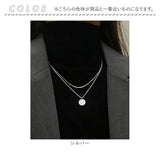 ネックレス レディース シンプル 通販 ペンダント 2連ネックレス コインネックレス レディースジュエリー アクセサリー 大人 かわいい おしゃれ 可愛い オシャレ 大人っぽい カジュアル