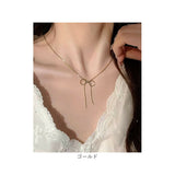 ネックレス レディース シンプル 通販 ダイヤモンドハーツ nec-0350 Diamond Hearts アクセサリー リボン 女性 細い 首輪 おしゃれ かわいい 大人 上品 ギフト プレゼント ブランド 彼女