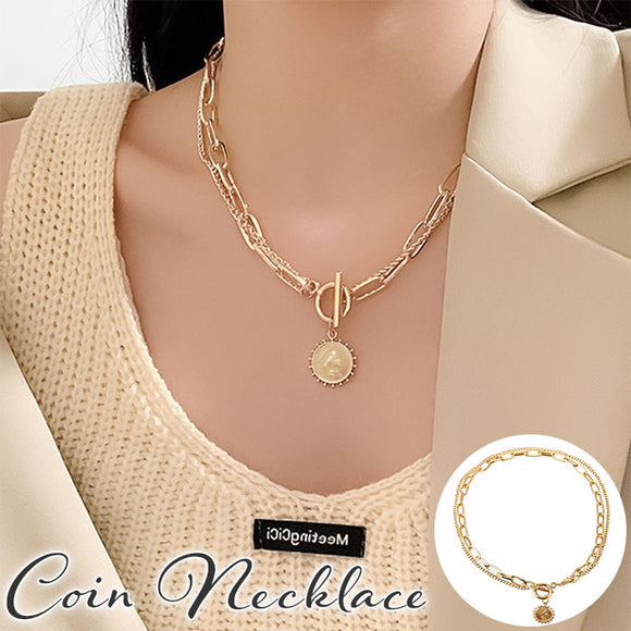 ネックレス レディース シンプル 通販 ペンダント ジュエリー コインネックレス レディースアクセサリー 大人 かわいい おしゃれ 可愛い オシャレ 大人っぽい ゴールド