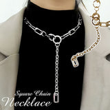 ネックレス チェーン 太め 通販 ダイヤモンドハーツ nec-0370 Diamond Hearts アクセサリー レディース チェーンネックレス スクエアチェーン ネックレスチェーン 女性 メンズ プレゼント