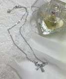 ネックレス レディース シンプル 通販 ペンダント ジュエリー レディースアクセサリー リボン 大人 可愛い かわいい おしゃれ オシャレ 大人っぽい カジュアル リボンネックレス nec-038