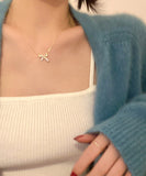 ネックレス レディース シンプル 通販 ペンダント ジュエリー レディースアクセサリー リボン 大人 可愛い かわいい おしゃれ オシャレ 大人っぽい カジュアル リボンネックレス nec-038