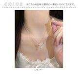 ネックレス レディース シルバー シンプル 通販 ペンダント 首飾り ジュエリー アクセサリー しずく 雫 大人 かわいい おしゃれ 可愛い オシャレ 女性 リボンティアドロップネックレス