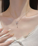 ネックレス レディース シルバー シンプル 通販 ペンダント 首飾り ジュエリー アクセサリー 月 星 大人 かわいい おしゃれ 可愛い オシャレ 女性 ムーンスターストーンネックレス