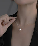 パール ネックレス 一粒 通販 ペンダント 首飾り ジュエリー アクセサリー レディース フォーマル かわいい おしゃれ 可愛い オシャレ 大人っぽい 上品 シルバー パールネックレス