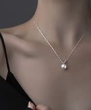 パール ネックレス 一粒 通販 ペンダント 首飾り ジュエリー アクセサリー レディース フォーマル かわいい おしゃれ 可愛い オシャレ 大人っぽい 上品 シルバー パールネックレス