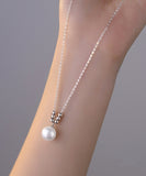 パール ネックレス 一粒 通販 ペンダント 首飾り ジュエリー アクセサリー レディース フォーマル かわいい おしゃれ 可愛い オシャレ 大人っぽい 上品 シルバー パールネックレス