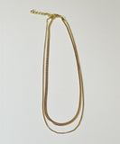 ネックレス レディース シンプル 通販 ペンダント 首飾り ジュエリー アクセサリー 二重 ダブル かわいい おしゃれ 可愛い オシャレ 大人っぽい 上品 ダブルレイヤーチェーンネックレス