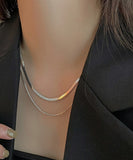 ネックレス レディース シンプル 通販 ペンダント 首飾り ジュエリー アクセサリー 二重 ダブル かわいい おしゃれ 可愛い オシャレ 大人っぽい 上品 ダブルレイヤーチェーンネックレス