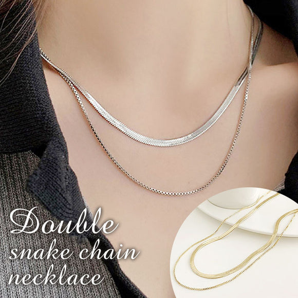ネックレス レディース シンプル 通販 ペンダント 首飾り ジュエリー アクセサリー 二重 ダブル かわいい おしゃれ 可愛い オシャレ 大人っぽい 上品 ダブルレイヤーチェーンネックレス