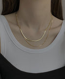 ネックレス レディース シンプル 通販 ペンダント 首飾り ジュエリー アクセサリー 二重 ダブル かわいい おしゃれ 可愛い オシャレ 大人っぽい 上品 ダブルレイヤーチェーンネックレス