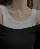 ネックレス レディース シンプル 通販 ペンダント 首飾り ジュエリー アクセサリー 二重 ダブル かわいい おしゃれ 可愛い オシャレ 大人っぽい 上品 ダブルレイヤーチェーンネックレス