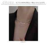 ネックレス スネークチェーン 通販 ダイヤモンドハーツ nec-0520 Diamond Hearts チェーン レディース 2連 ネックレスチェーン チェーンネックレス 二連 大人 上品 シンプル おしゃれ