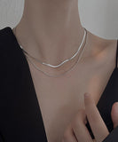 ネックレス スネークチェーン 通販 ダイヤモンドハーツ nec-0520 Diamond Hearts チェーン レディース 2連 ネックレスチェーン チェーンネックレス 二連 大人 上品 シンプル おしゃれ