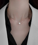 パール ネックレス 一粒 通販 ペンダント 首飾り ジュエリー アクセサリー レディース フォーマル かわいい おしゃれ 可愛い オシャレ 大人っぽい 上品 シルバー 一粒パールネックレス