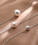 パール ネックレス 一粒 通販 ペンダント 首飾り ジュエリー アクセサリー レディース フォーマル かわいい おしゃれ 可愛い オシャレ 大人っぽい 上品 シルバー 一粒パールネックレス