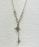 ネックレス レディース シルバー シンプル 通販 ペンダント 首飾り ジュエリー アクセサリー 星 クロス 大人 かわいい おしゃれ 可愛い オシャレ 大人っぽい スター＆クロスネックレス