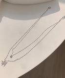 ネックレス レディース シンプル 通販 ペンダント 首飾り ジュエリー アクセサリー 二重 ダブル 蝶々 蝶 大人 かわいい おしゃれ 可愛い オシャレ ダブルバタフライネックレス nec-0580