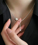 ネックレス レディース シルバー 通販 ペンダント 首飾り アクセサリー ジュエリー ボール シンプル 大人 かわいい おしゃれ 可愛い オシャレ 女性 ダブルボールネックレス nec-063