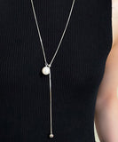 ネックレス レディース シンプル 通販 ペンダント 首飾り アクセサリー ジュエリー パール 真珠 大人 かわいい おしゃれ 可愛い オシャレ 女性 パールループタイネックレス nec-065