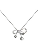 ネックレス レディース シルバー 通販 ペンダント 首飾り アクセサリー ジュエリー リボン シンプル 大人 かわいい おしゃれ 可愛い オシャレ 女性 アシンメトリーリボンネックレス