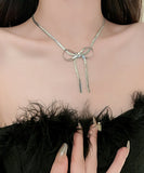 ネックレス レディース シンプル 通販 ペンダント スネークチェーン 首飾り ジュエリー アクセサリー リボン 大人 かわいい おしゃれ 可愛い オシャレ 女性 リボンモチーフネックレス