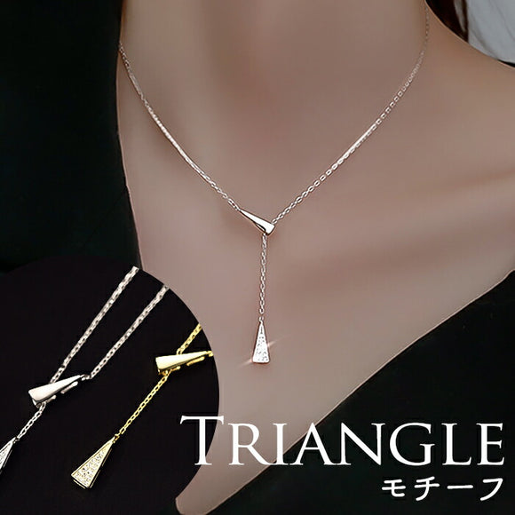 ネックレス レディース 通販 ダイヤモンドハーツ nec-1260 Diamond Hearts アクセサリー トライアングルモチーフ Y字ネックレス 誕生日 彼女 女性 おしゃれ かわいい ギフト プレゼント