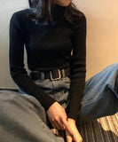 ニット トップス 冬 通販 リブニット ハイネック セーター 長袖 ハイネックニット ハイネックセーター インナーニット タートルネック レディース きれいめ 秋冬 秋 大人 かわいい