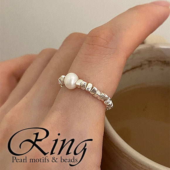 リング レディース 通販 ダイヤモンドハーツ rng-0010 Diamond Hearts 指輪 アクセサリー パールモチーフビーズリング フェイクパール 女性 シンプル プレゼント ギフト 彼女 おしゃれ