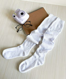 ルーズソックス 短め 大人 通販 ルーズ 靴下 ふわくしゅルーズソックス ミドル丈ルーズソックス ミドルルーズソックス 58cm 白 ホワイト 通学 制服 高校生 中学生 女子高生 レッグウェア