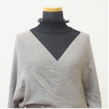 シアートップス 長袖 通販 シアー カットソー シアーブラウス チュールブラウス チュール インナー 透け シースルー フリルネック トップス 大人 かわいい おしゃれ 可愛い 女性 top-029