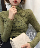 総レース ブラウス 通販 シースルーブラウス 長袖ブラウス レースブラウスレディース レディース 女性 トップス ハイネックブラウス レーストップス 長袖トップスおしゃれ