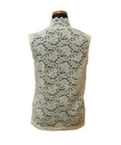 ハイネック レース タンクトップ 通販 ノースリーブ 透け感 トップス ハイネックレースインナー 袖なし 総レース レディース 大人 かわいい きれいめ 上品 セクシー おしゃれ シンプル