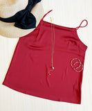 キャミソール カップなし 通販 サテン キャミ サテンキャミ さらさら 透けにくい レディース トップス インナー 大人 かわいい きれいめ 上品 シンプル 無地 おしゃれ 可愛い 女性