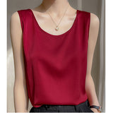 タンクトップ レディース ゆったり 通販 ノースリーブ さらさら ラウンドネック トップス インナー 大人 かわいい きれいめ 上品 シンプル 無地 オフィスカジュアル おしゃれ 可愛い 女性