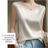 タンクトップ レディース ゆったり 通販 ノースリーブ さらさら ラウンドネック トップス インナー 大人 かわいい きれいめ 上品 シンプル 無地 オフィスカジュアル おしゃれ 可愛い 女性