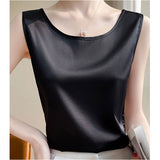 タンクトップ レディース ゆったり 通販 ノースリーブ さらさら ラウンドネック トップス インナー 大人 かわいい きれいめ 上品 シンプル 無地 オフィスカジュアル おしゃれ 可愛い 女性